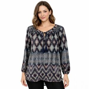 Soyaconcept Aztec Geometric Print Top